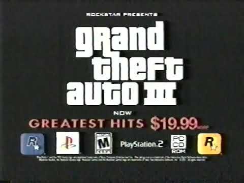 Grand Theft Auto III Greatest Hits TV Commercial 1 for PlayStation 2 - PS2 - 2003