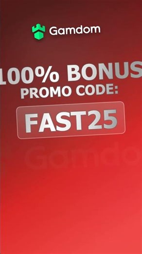 BEST 2025! GAMDOM PROMO CODE FAST25 offers 100% BONUS!