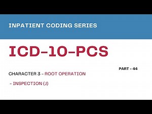 Inpatient Coding Training Series ICD10PCS- Part 44 -Character 3- Root Operations-Group 7- Inspection