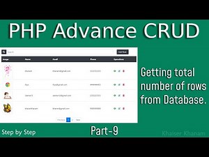 PHP advance CRUD || Getting total count of rows from Database || Part-9