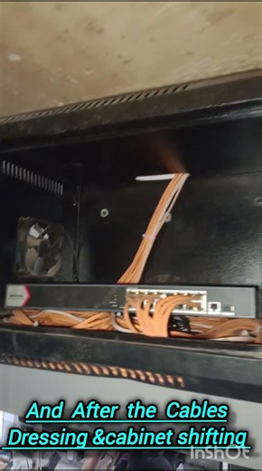 CCTV IP cameras and networking cables dressing and networking Cabinet shifting #securitysystem #cctv