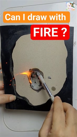 Drawing with Fire? Paper Burning Art You Have to See#art #painting #diy #viral #challenge #drawing