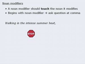 Sentence Correction - Modifiers with examples (1) Video Lecture | Verbal Reasoning for GRE