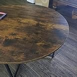 Round Coffee Table, 31.5" Circle Coffee Table，Modern Round Coffee Tables Living Room, Large Coffee Table Round for Spacious Areas, Home, Office, Patio or Garden, White (31.5" D x 17.7" H)