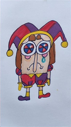 Let's Draw Pomni Vs SpudgeBob drawing step by step #shorts #drawing #pomni #spudgebob #kids