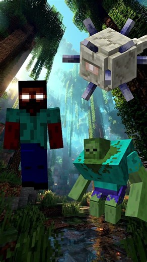 Herobrine Vs all Mobs #minecraft #shortsfeed