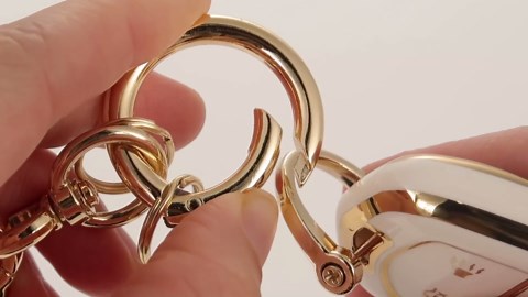 for Audi Key Fob Cover with Upgraded Anti loss Durable Metal Keychain, Fashionable Soft Case for Audi A3/6/7/8 S3/6/7 SQ7/8 Q7/8 R8 RS3/6/7 (Gold, D1)