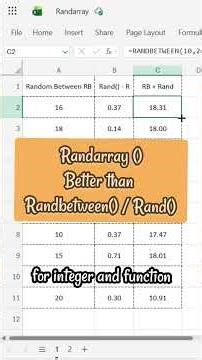 RANDBETWEEN vs RAND vs RANDARRAY in Excel | Why RANDARRAY is Better? 🔥 #shorts #shorts #exceltips