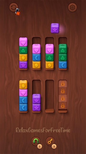 Colorwood Sort Puzzle Game - Level 19 gameplay logic puzzle brain color sort game walkthrough