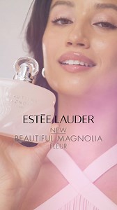 Lush Magnolia. Serene Cedarwood. Solar Gardenia Accord. Our newest fragrance, Beautiful Magnolia Fleur, is as bright as it is inspiring. | Estee Lauder