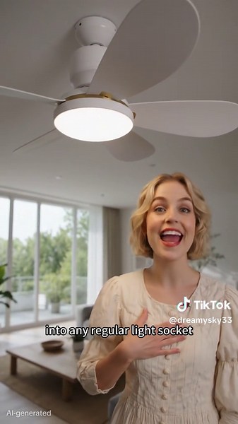 Modern Dimmable E27 LED Fan Light – Ceiling Fan Lamp with Adjustable Lighting for Bedroom, Living Room & Home Use