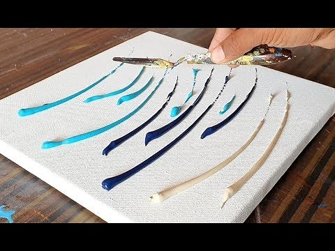 Water / Beach / Easy Abstract Painting Demonstration/Satisfying & Relaxing/Project 365 days/Day#0343