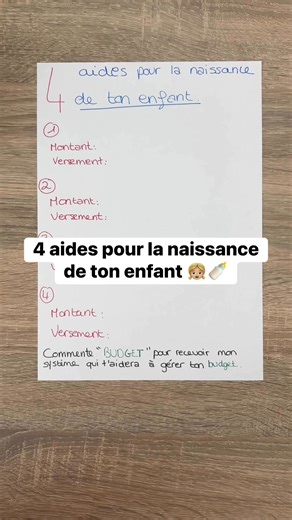 312K views · 1.7K reactions | 4 aides pour la naissance de ton enfant...