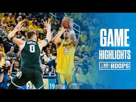 Michigan State at Michigan | HIGHLIGHTS | Big Ten Men's Basketball | 03/08/26