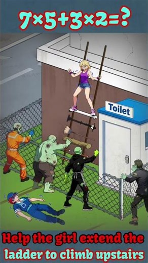 Help the girl extend the ladder to climb upstairs/Brain Puzzle 3: Crazy mind