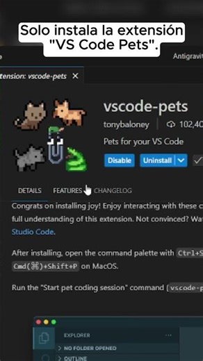 Esta extensión de VS Code te da una MASCOTA mientras programas 🐱#vscode #programacion