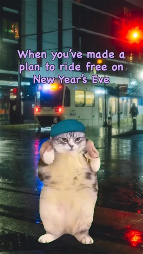Leave the driving to us on New Year’s Eve! We’ll be offering free rides on buses and MAX starting at 8 p.m. on Wednesday, Dec. 31 🎉 | TriMet