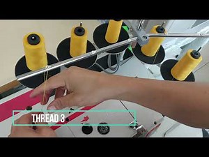 How to thread Bruce X5s 5 threads Overlock Edging Industrial Machine?