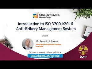 Introduction to ISO 37001:2016 Anti-Bribery Management System