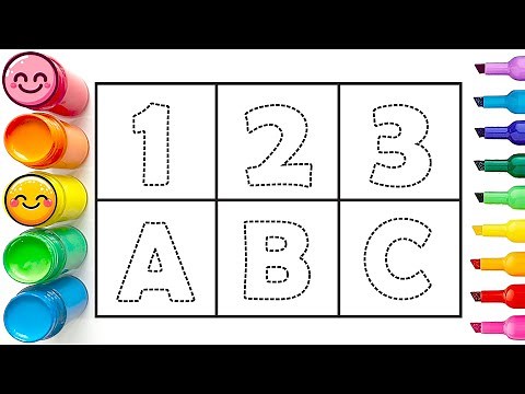 How to Draw 1 2 3 and A B C | Step by Step Drawing Guide