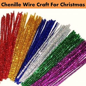 24K views · 838 reactions | Watch 2 easy and unique chenille wire crafts. Chenille wire christmas wreath and chenille wire angel makinig. Pipe cleaners, Chenille stems crafts. | Creative Art & Craft Ideas | Facebook