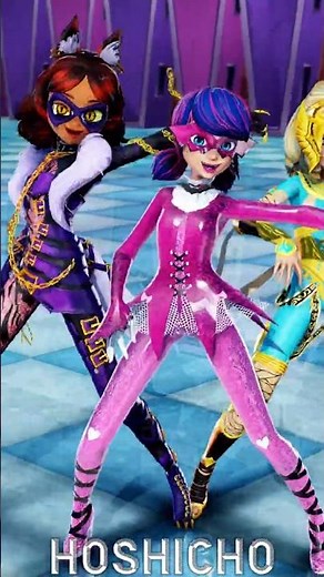 MLB x Monster High 🦇 Fright Song DANCE 🖤🩷 #miraculousladybug #mlbs6 #draculaura #monsterhigh