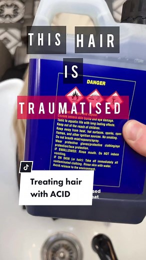 Treating this damaged hair with 14% ACID!😱🧪@RedkenUKI #acidicbondingconcentrate #redken #ad