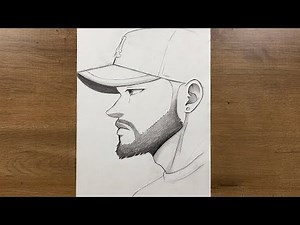 How to Draw Anime Male Face Side View with Beard