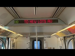 Full Ride R142A (4) train to New lots Avenue via Lexington Avenue Express & Eastern Pkwy Local