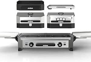 MAGMA CO10-115, RV Crossover Bundle, Double Burner Firebox, Grill Top, Griddle Top, Plancha, and Pizza Oven Top (Double Burner)