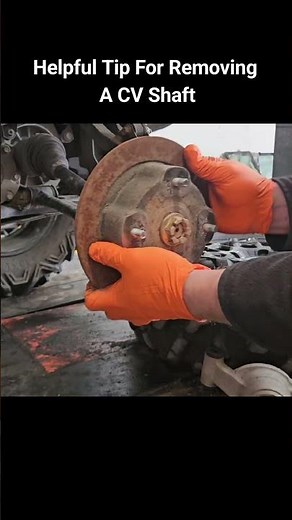 Tip for removing an atv CV Shaft.