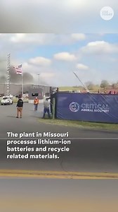 Dramatic video shows explosion at large battery-recycling plant in Missouri