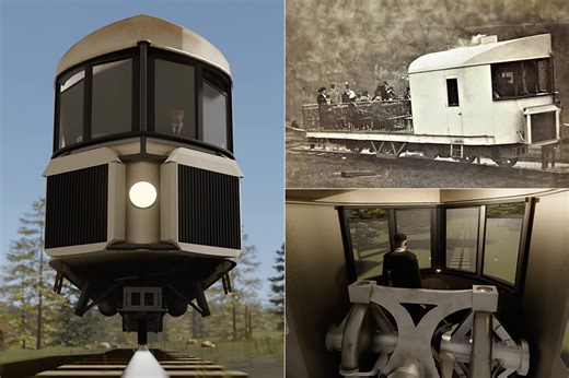 Fascinating Look Back at the Self-Balancing Gyro Monorail from the Early 1900s