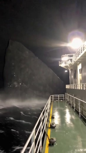 Mysterious Shadow Under Ship in the Ocean