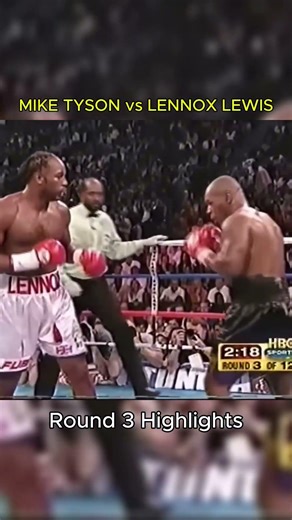 Mike Tyson vs Lennox Lewis | Boxing Highlights Round 3 #shorts