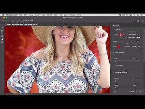 How to make a selection more accurate in the Select and Mask workspace in Photoshop 2022