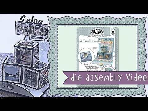 Karen Burniston Die Set 1226 Surprise Cube Pop-up Assembly