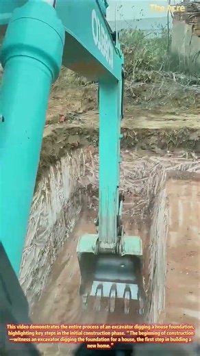 Excavator Digging House Foundation