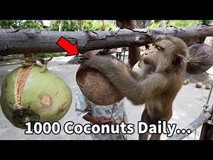 Monkey Picking Coconuts All His Life... Do you know Monkey-Free Coconut?