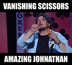 14K views · 336 reactions | The classic “Vanishing Scissors” magic trick ✂️ | The Amazing Johnathan | Facebook