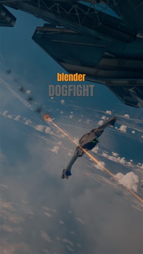 未来の戦闘機 空中戦アニメーション #blender