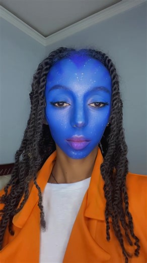 Avatar Halloween makeup#ethiopian_tik_tok🇪🇹🇪🇹🇪🇹🇪🇹 #viralvideo #honeymy makeup@afi_gech