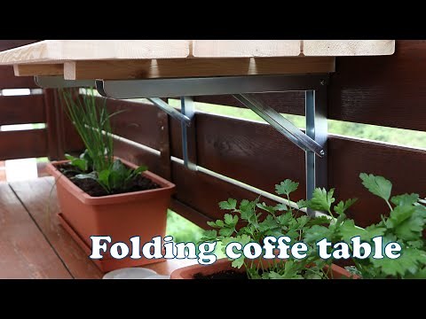 Folding table on small balcony