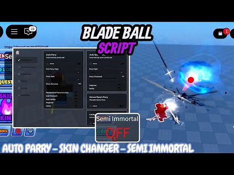 Blade Ball Script *NO KEY* - AUTO PARRY + VERY OP SPAM | SEMI IMMORTAL | SKIN CHANGER