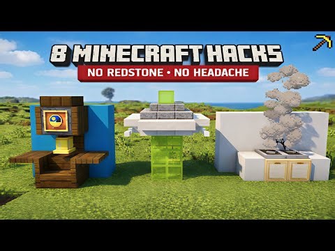 99% Players Don’t Know These 8 Minecraft Hacks… No Redstone Needed 🤯