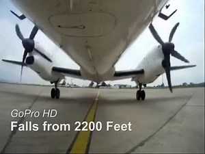 GoPro Hero 2 FALLS FROM 2200 FEET landing gear mount fail