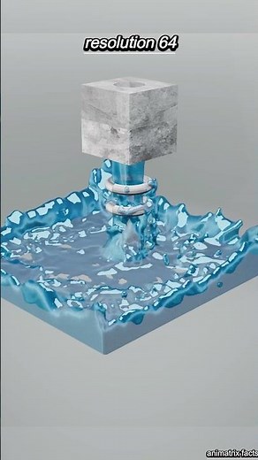 "Realistic Water Simulation | Amazing Game Water Physics in Blender"#asmr #youtube