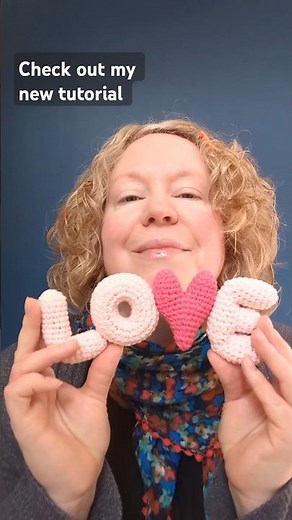 New Crochet Tutorial 🩷❤️ How to create 3D crochet letters L, O, V, and E using amigurumi techniques