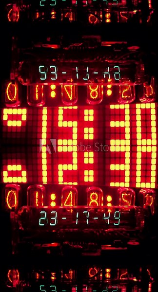 counting numbers, time and code information in vertical