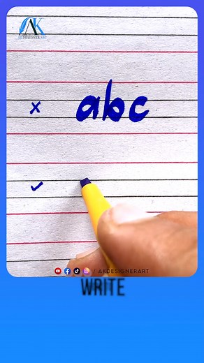Straight English Alphabet ABC using an Marker- How to write Perfect #StraightAlphabet #ABCWriting #MarkerWriting #HandwritingPractice #CalligraphyBasics #AKDesignerArt #PerfectStrokes #HandwritingSkills #WritingTutorial #LearnHandwriting | AK Designer Art